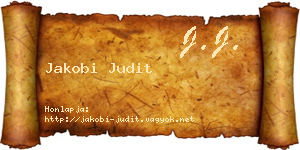 Jakobi Judit névjegykártya